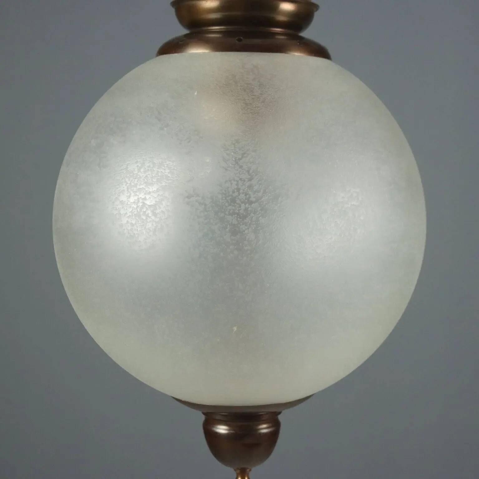 Vintage brass and glass pendant, Italy, 1960s