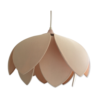 Suspension fleur double rangs beige rosé