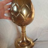 Kronenbourg - "K" hop flower lamp in filled brass and its lampshade