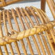 Vintage shell rattan armchair