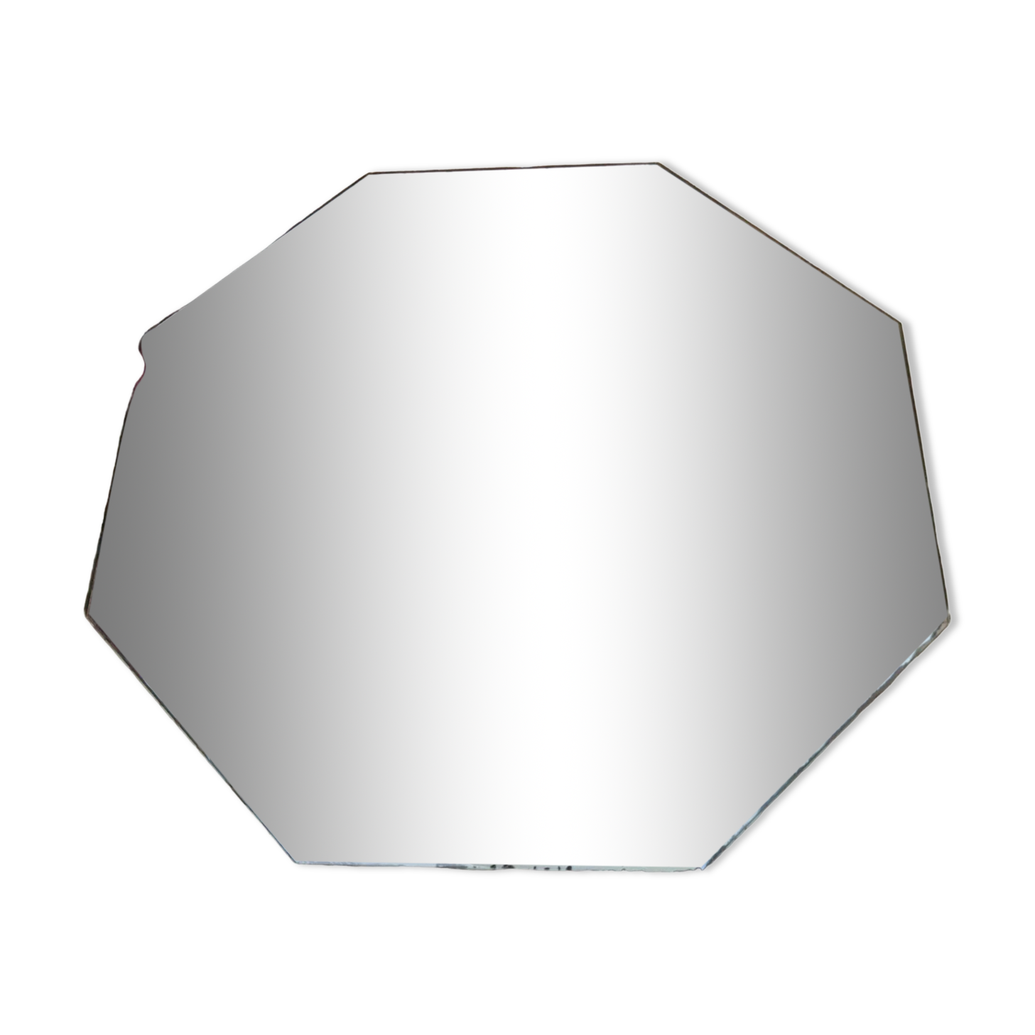 Bevelled octagonal ancient mirror