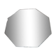 Bevelled octagonal ancient mirror