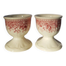 Set de 2 coquetiers Villeroy et Boch "Burgenland" à décor rouge