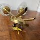 1960s Tulip wall sconce in brass and glass