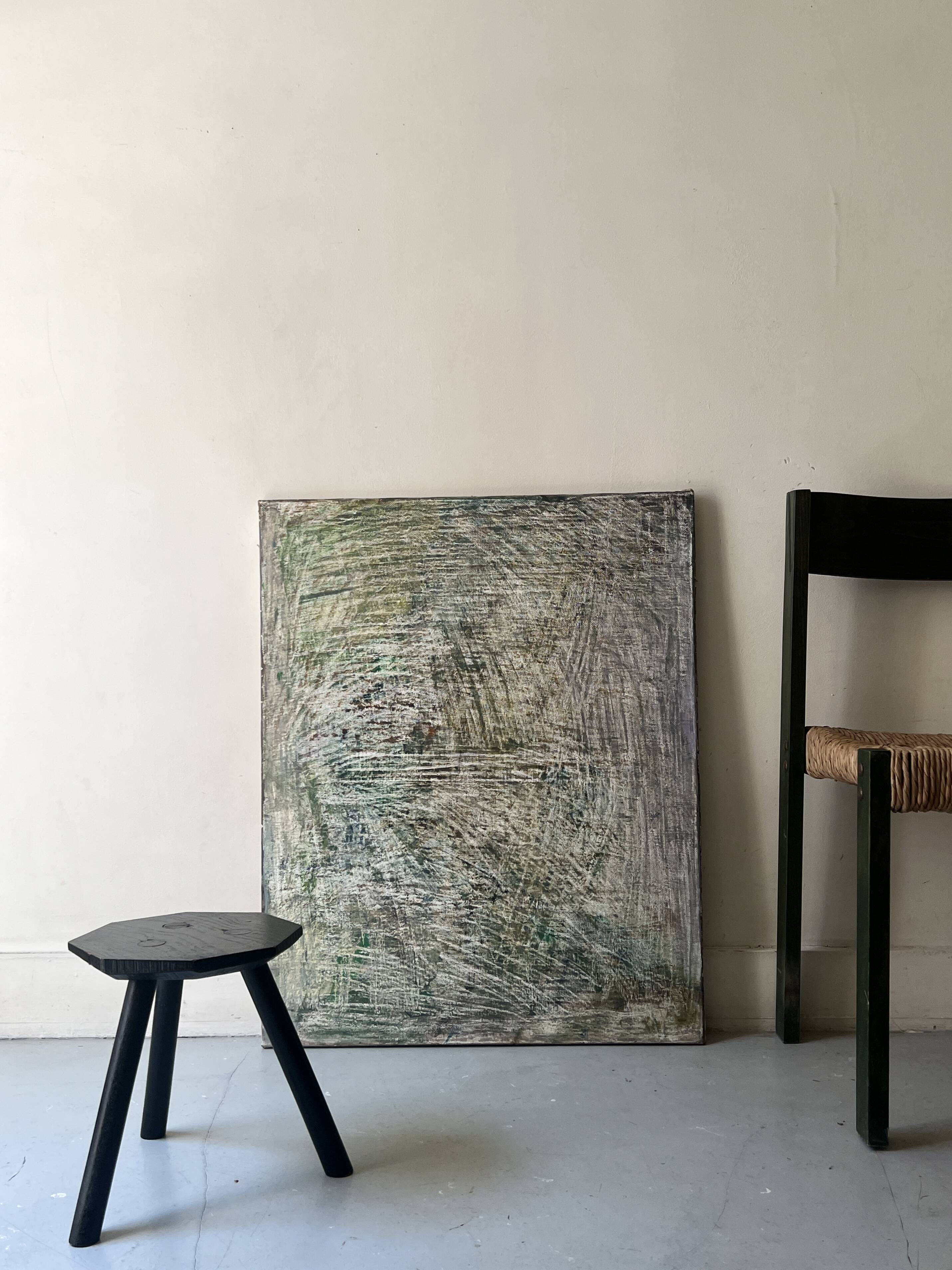 Tableau contemporain, toile abstraite sur châssis, technique mixte