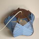 Large blue woven lamp to install