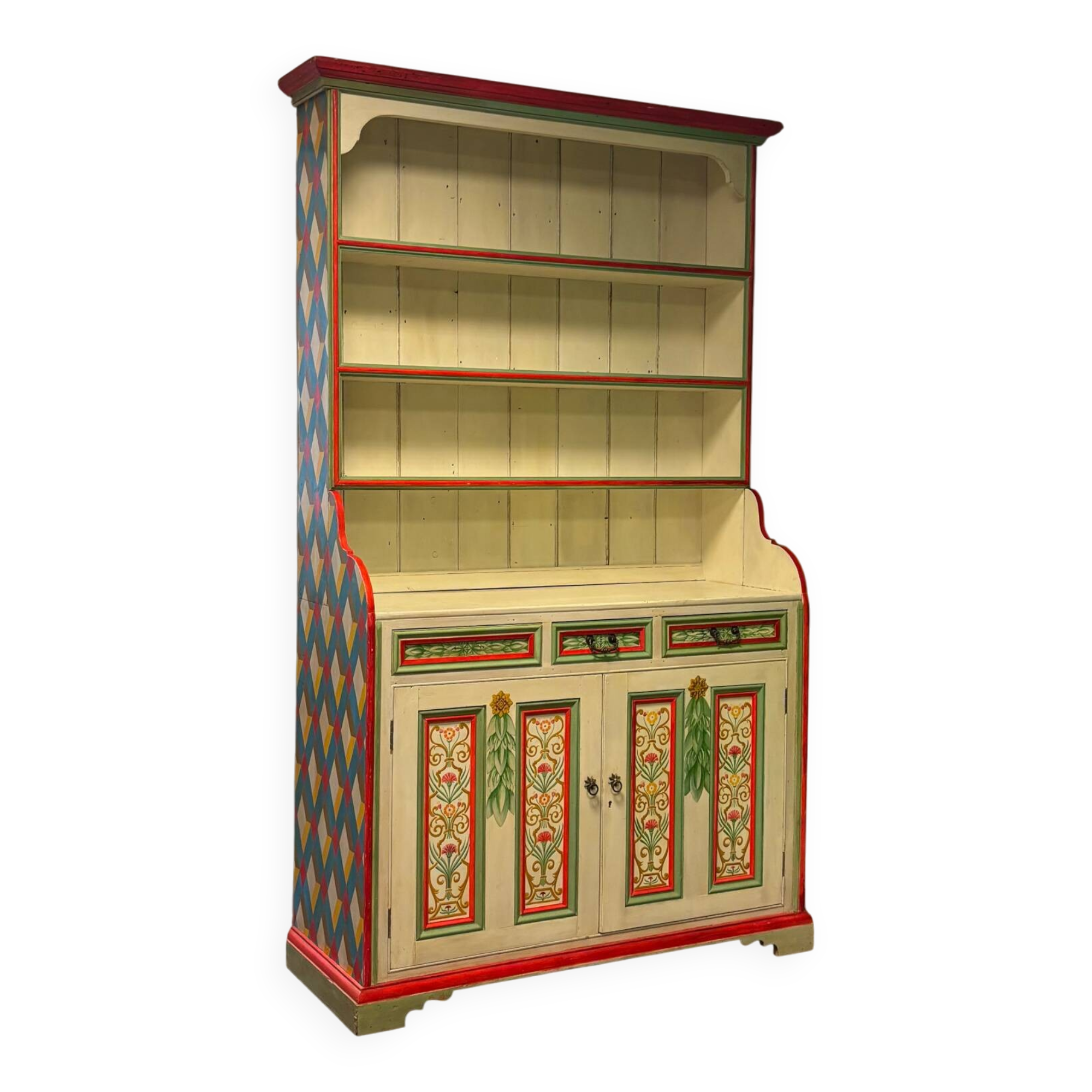 Hand-painted folk wardrobe