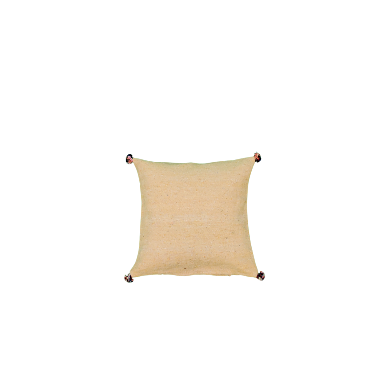 Simple pale yellow Berber cushion