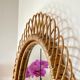 Large mirror by Franco Albini in rattan and bamboo, Italy 1960s.