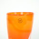 Orange glass vase, Danish design, 1960s, manufactured by Søholm