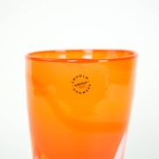 Orange glass vase, Danish design, 1960s, manufactured by Søholm