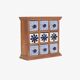Earthenware spice rack with 9 drawers