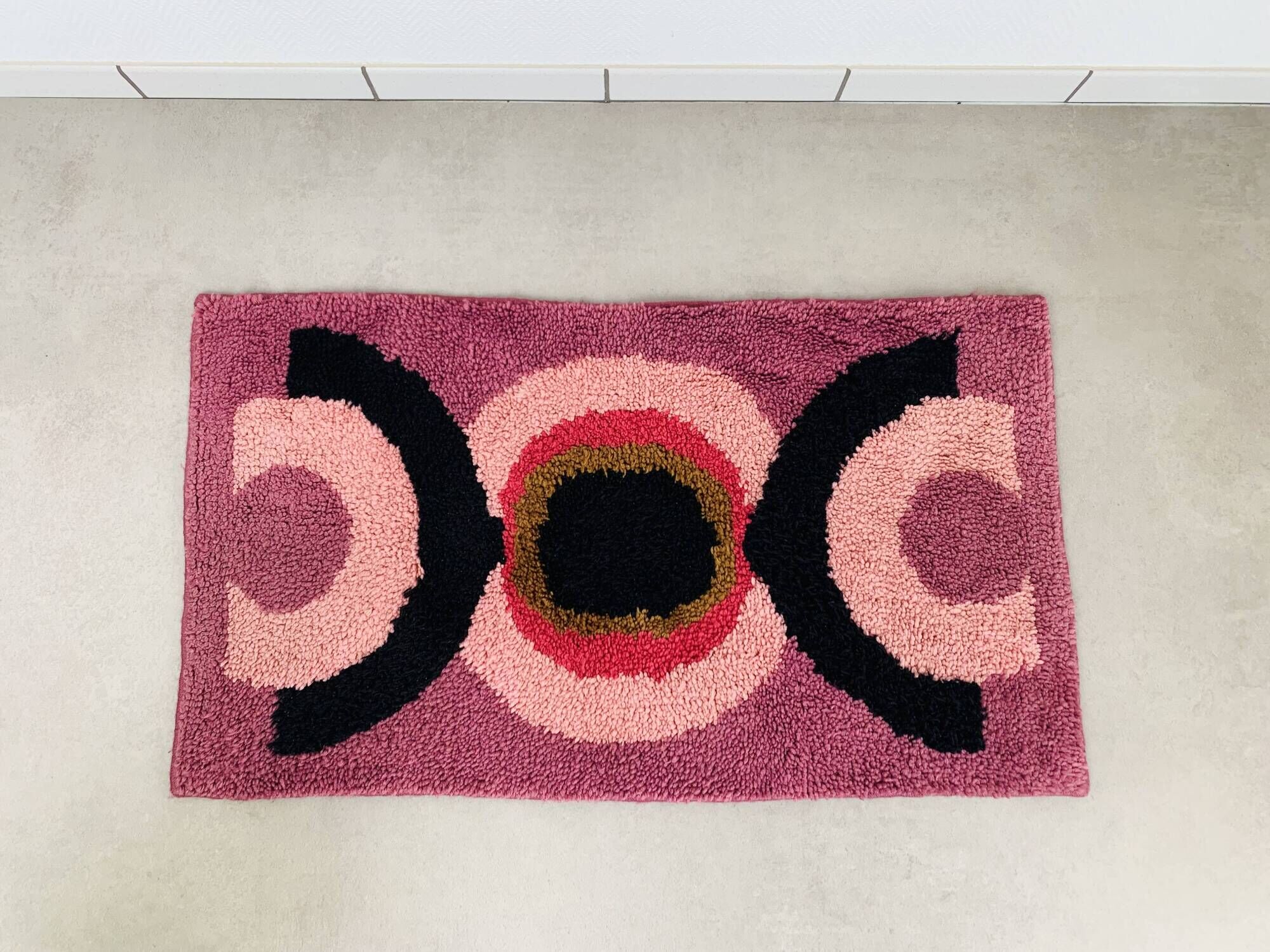 70's wool rug/bedside mat, Scandinavian style