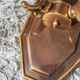 Pair of metal and bronze wall wall light 2 fake candles