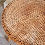 Vintage rattan table