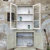 Furniture two body showcase, around 1900.