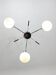 Lustre Mid-Century en Chrome et Opaline, Italie