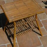 Table basse en rotin et osier