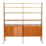Double teak bookshelf from the 1960s.