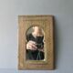Moroccan mirror in chiseled brass, 70s