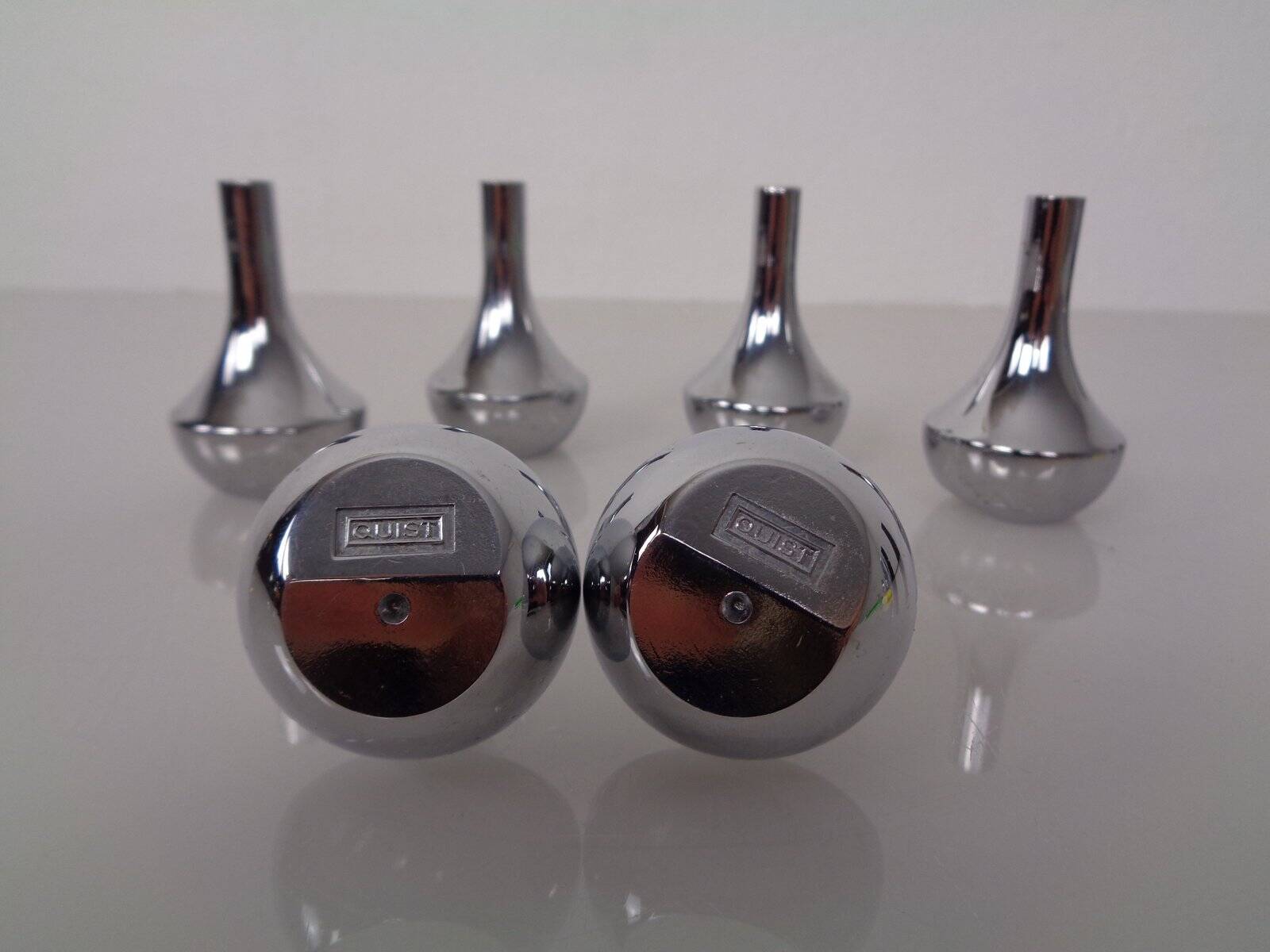 Chrome-Plated Candleholders by Quist, Germany, 1960s, Set of 6