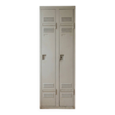 Casier industriel : lot de 2 portes en fer gris