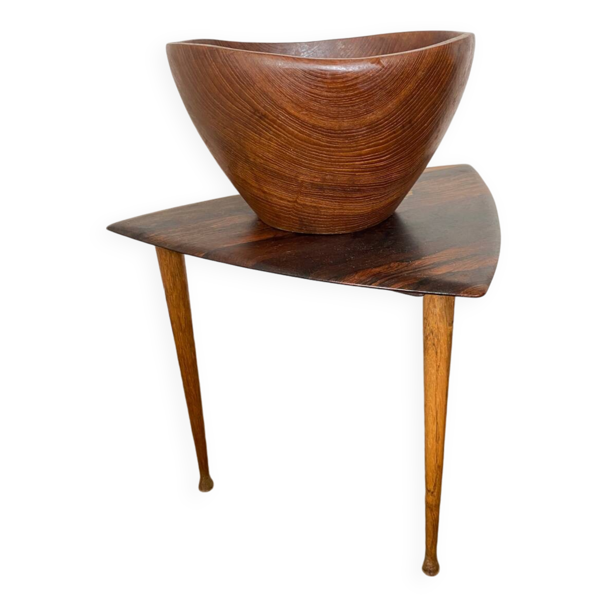 Bol en teck moderniste du milieu du siècle, Danemark, années 1950