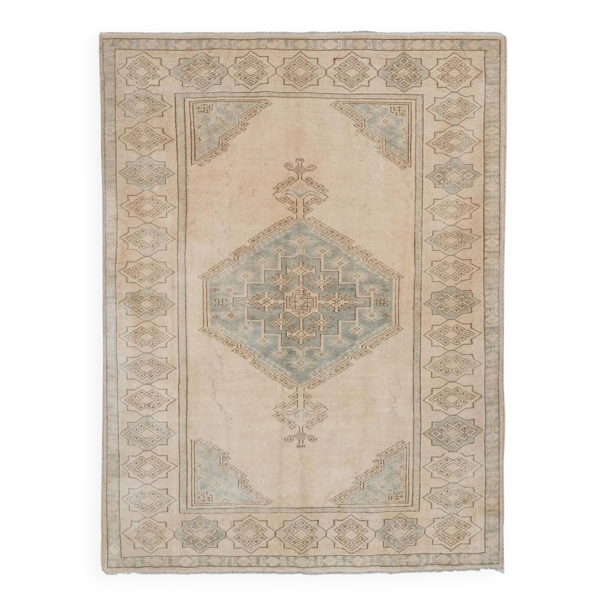 Vintage Turkish carpet handmade 186x238 cm