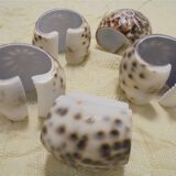 Set of 5 rounds of shell towel