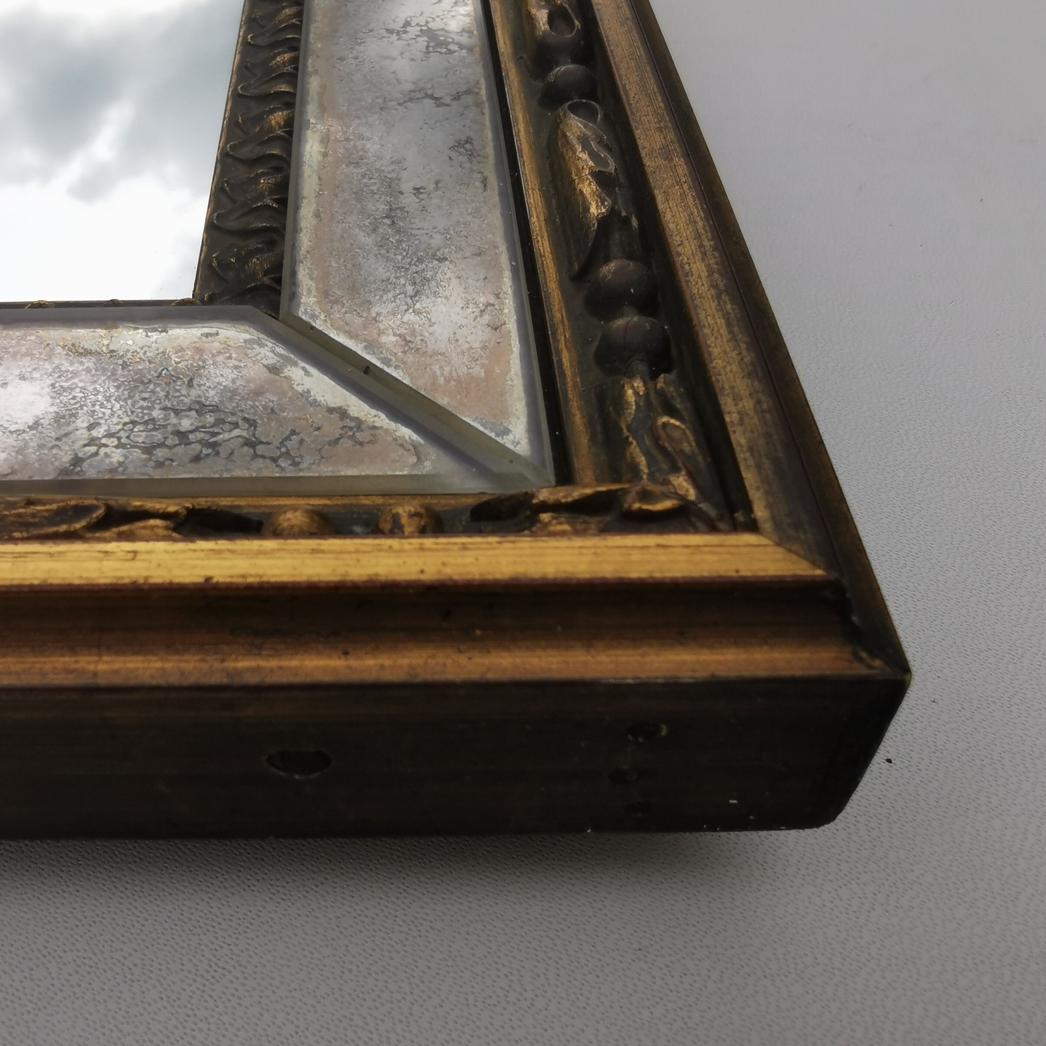 Gilded wood mirror