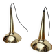 Danish mid-century brass cone pendant lamps, 1950s, set of 2.