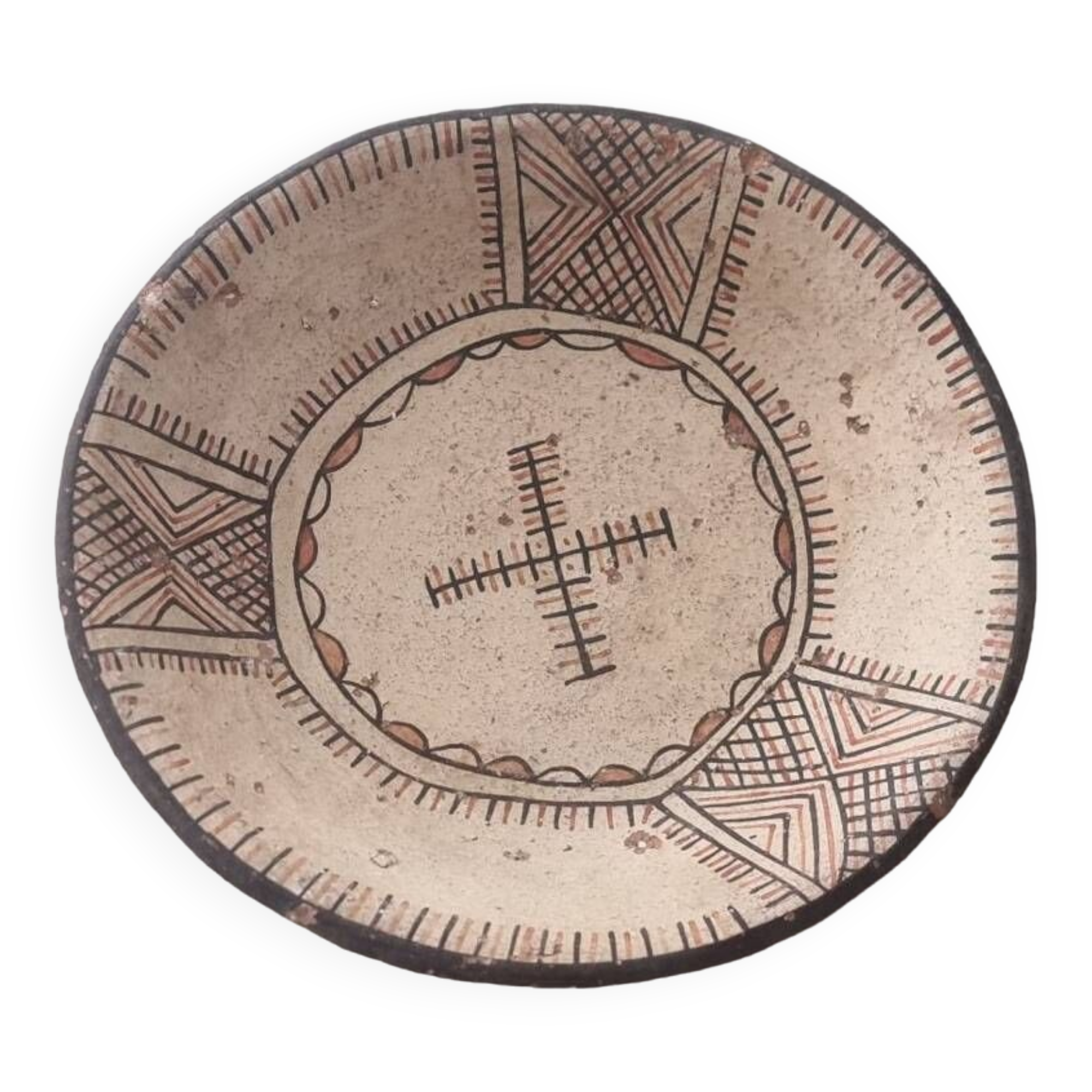 Old Rif pottery salad bowl