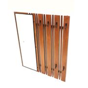 Porte-manteau mural vintage / porte-manteau avec miroir des années 60