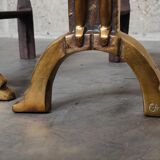 Paire de chenets en bronze Anton Prinner 1930