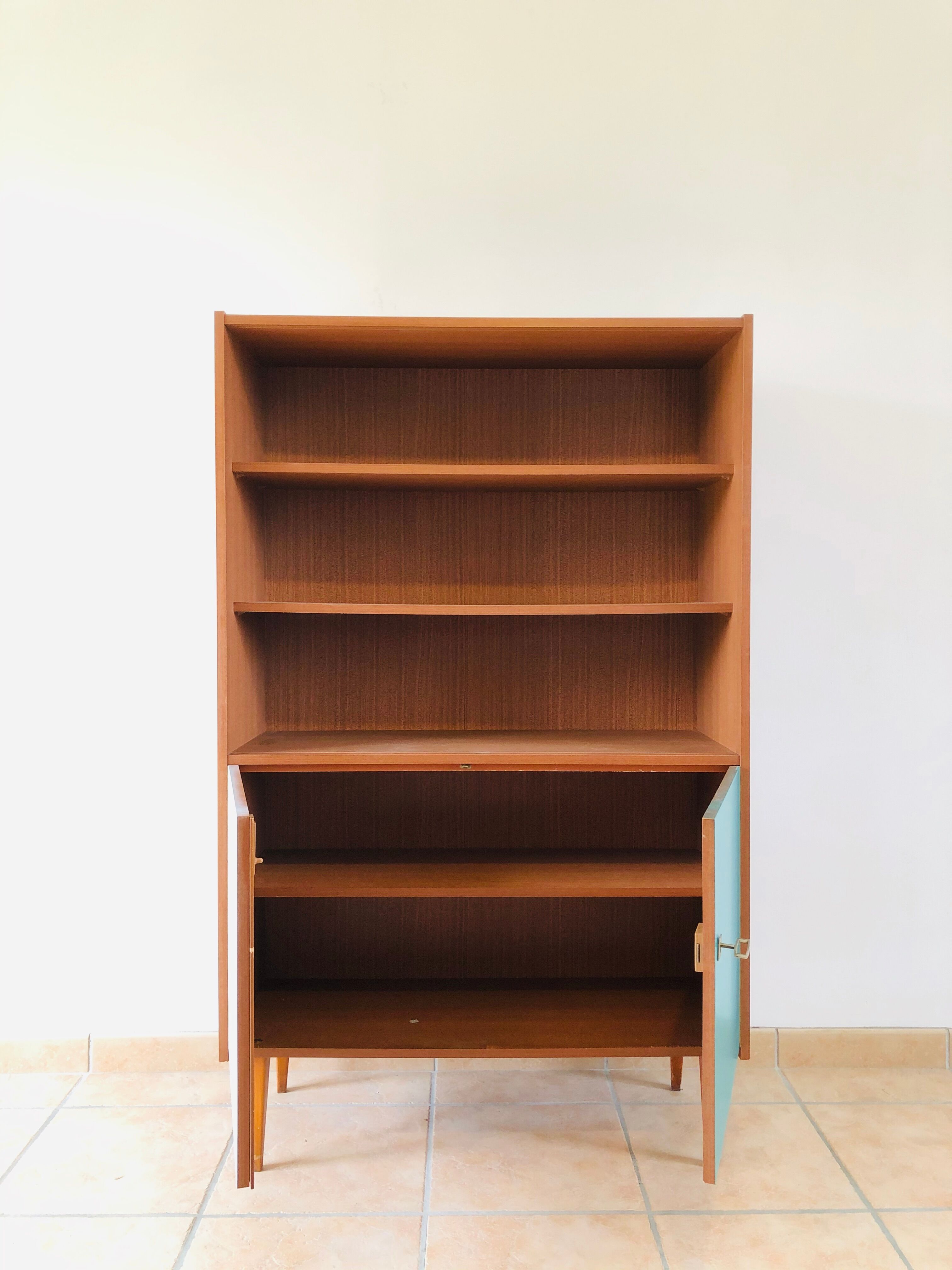 Vintage teak library 1970