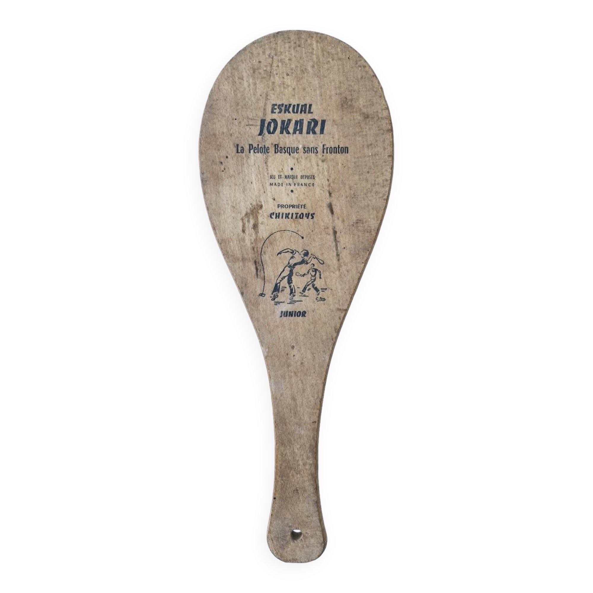 Old Jokari junior wooden racket made in France vintage sport