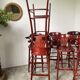Set of 8 high bistro stools