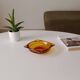 Vintage amber Duralex ashtray from the 1970s.