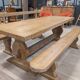 Monastery table with its custom benches.