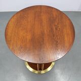 Vienna Secession coffee table in oak and brass, Czechoslovakia, 1920s.