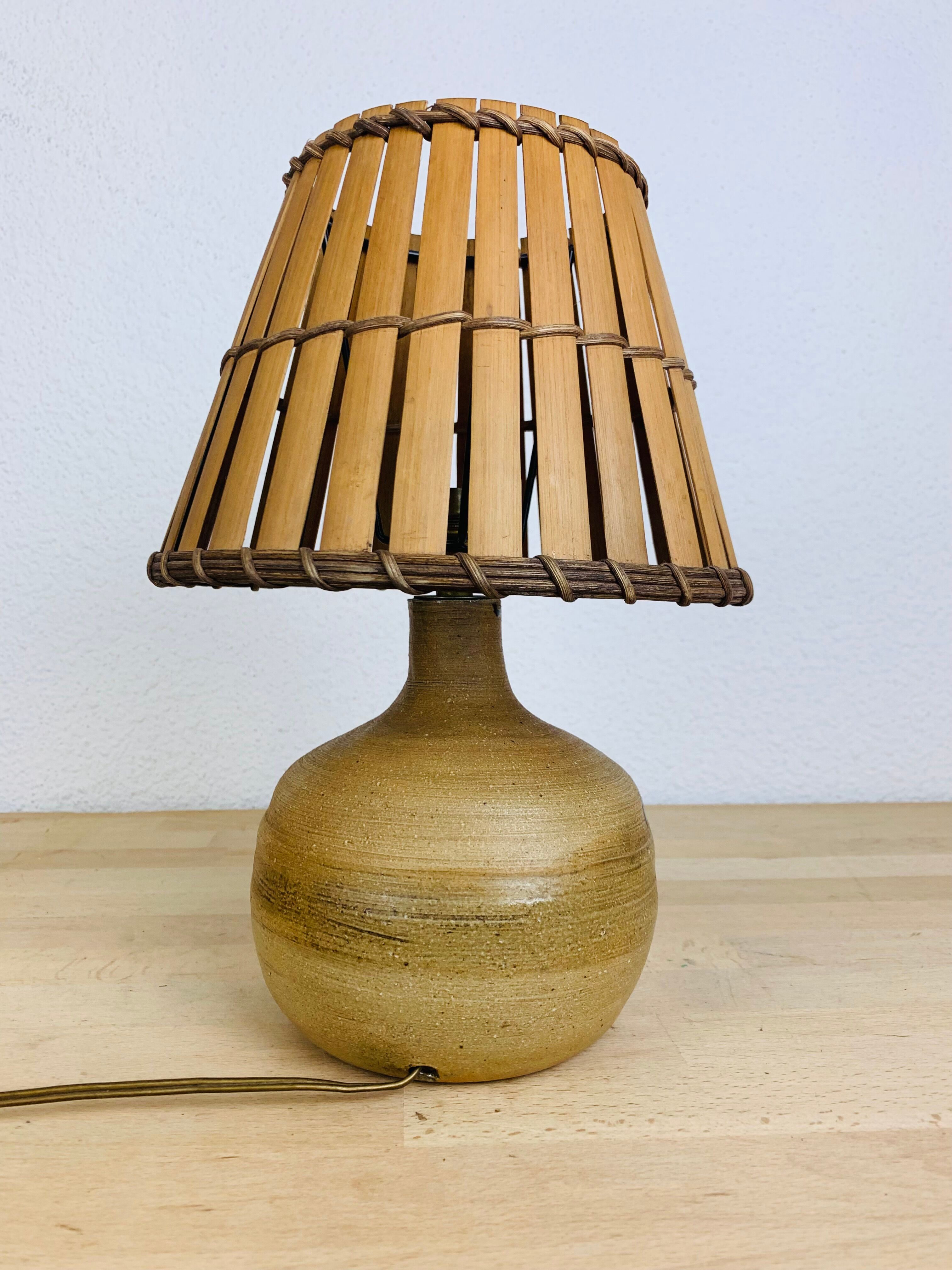 Lamp ball sandstone lampshade wood