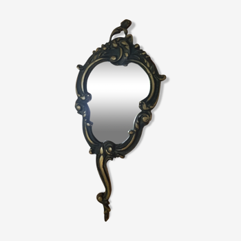 Wall mirror shape face to hand bronze