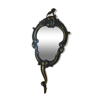 Wall mirror shape face to hand bronze