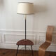 Lampadaire tripode tablette porte revue années 60