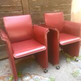 Pair of leather armchairs 1970