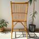 Chaise en rotin vintage 1970