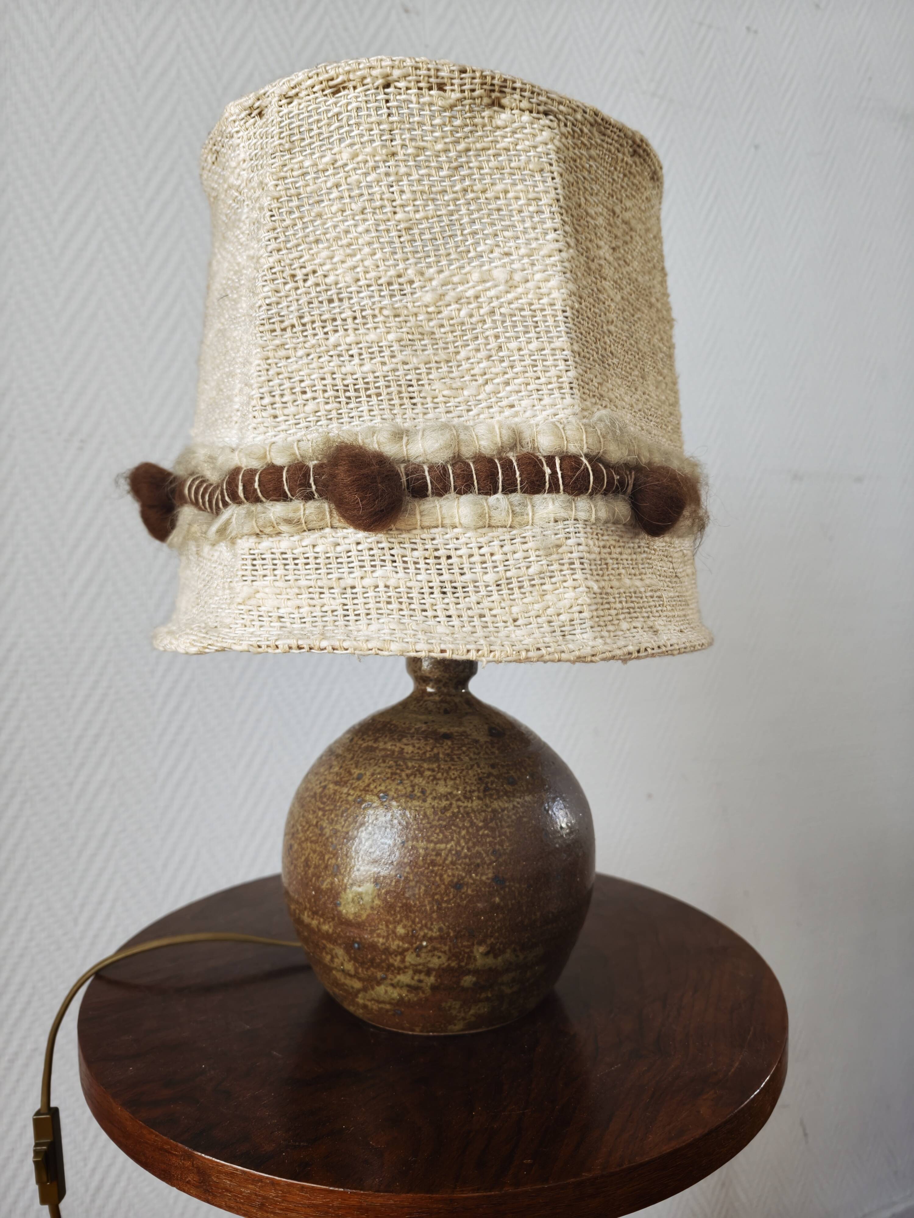 Pyrite stone lamp by Guy Baudat from the 1970s.