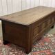 19th century Breton oak storage bench