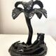 Black panther Art Deco candlestick
