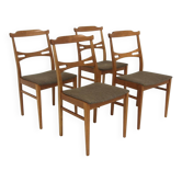Set of 4 Scandinavian oak chairs, Sweden, 1960.